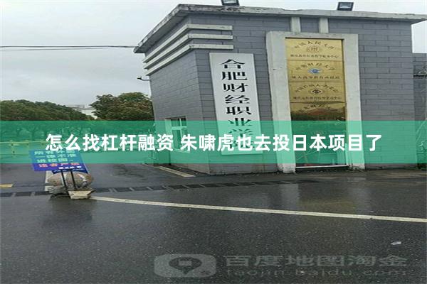 怎么找杠杆融资 朱啸虎也去投日本项目了